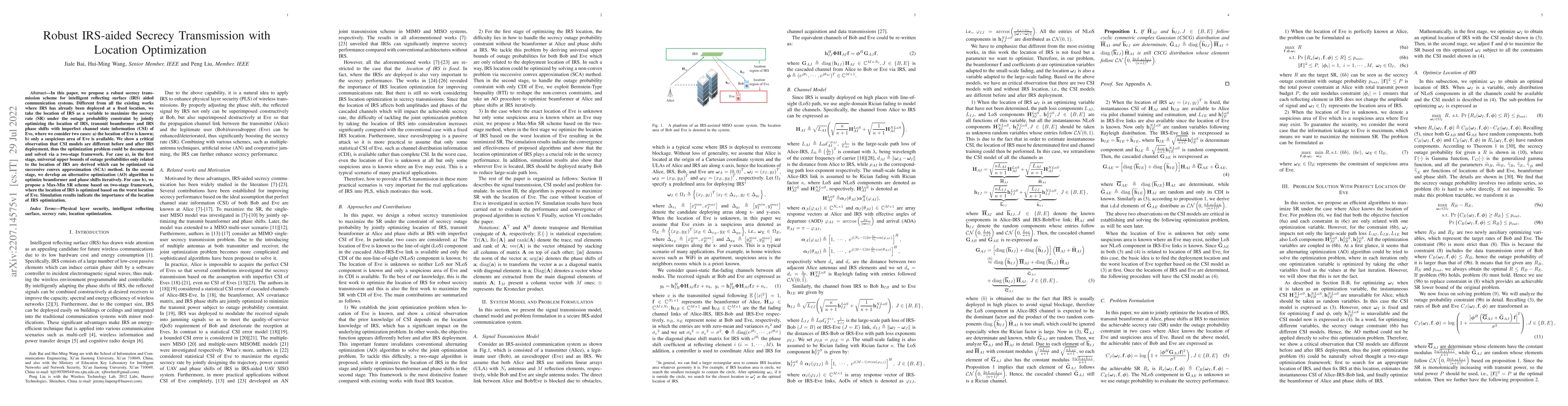 Thumbnail for Robust IRS-aided Secrecy Transmission with Location Optimization