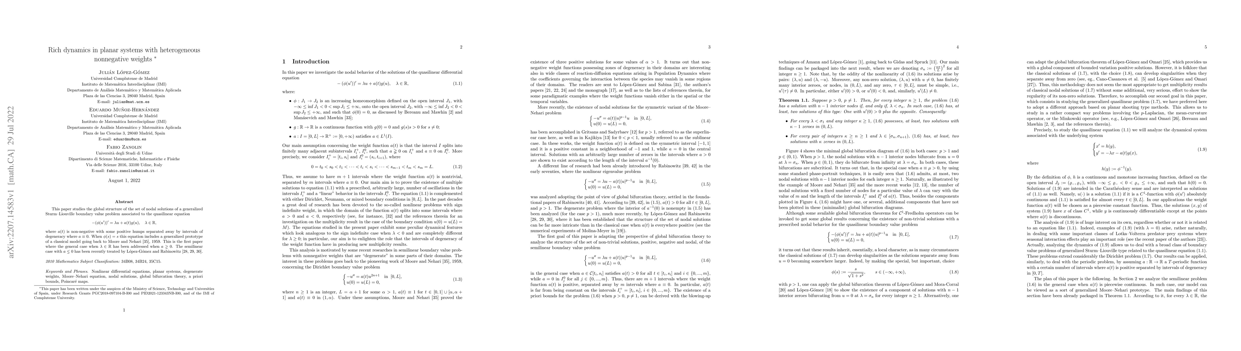 Thumbnail for Rich dynamics in planar systems with heterogeneous nonnegative weights