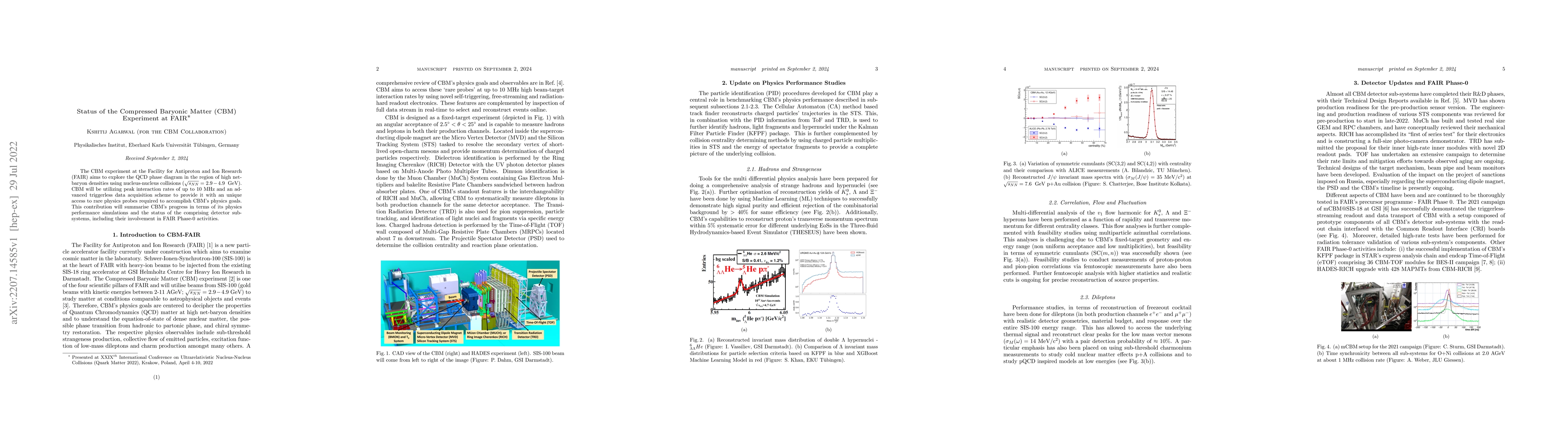 Thumbnail for Status of the Compressed Baryonic Matter (CBM) Experiment at FAIR