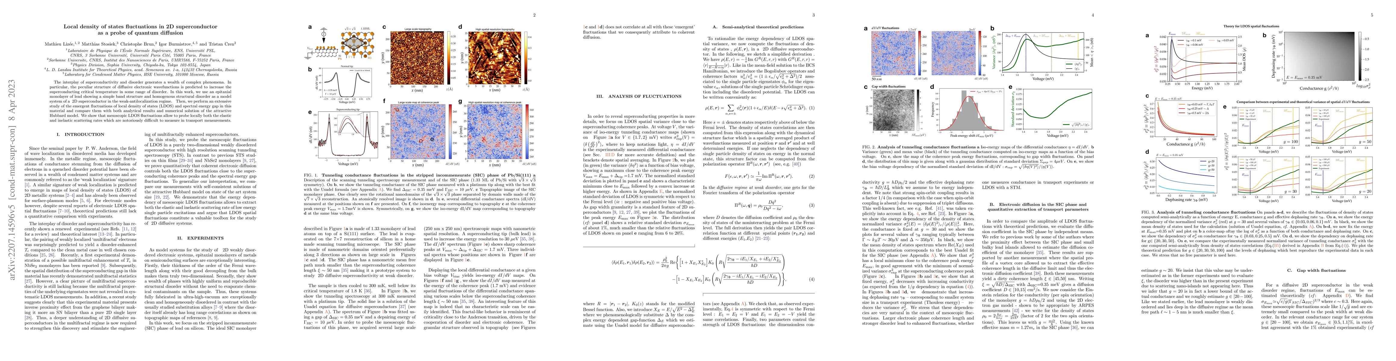 Thumbnail for Local density of state fluctuations in 2D superconductor as a probe of
  quantum diffusion