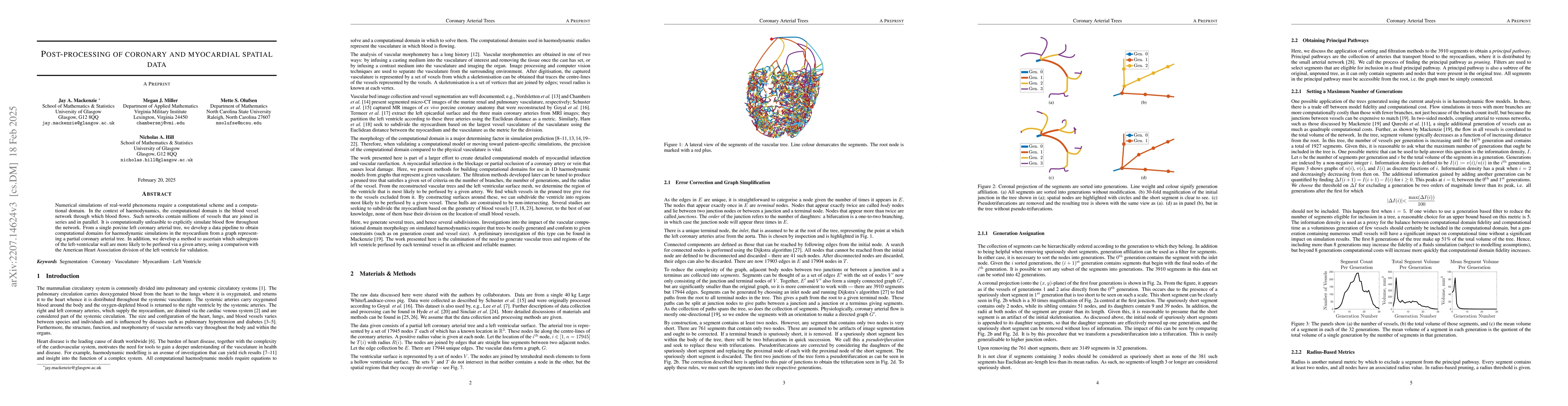 Thumbnail for Post-processing of coronary and myocardial spatial data