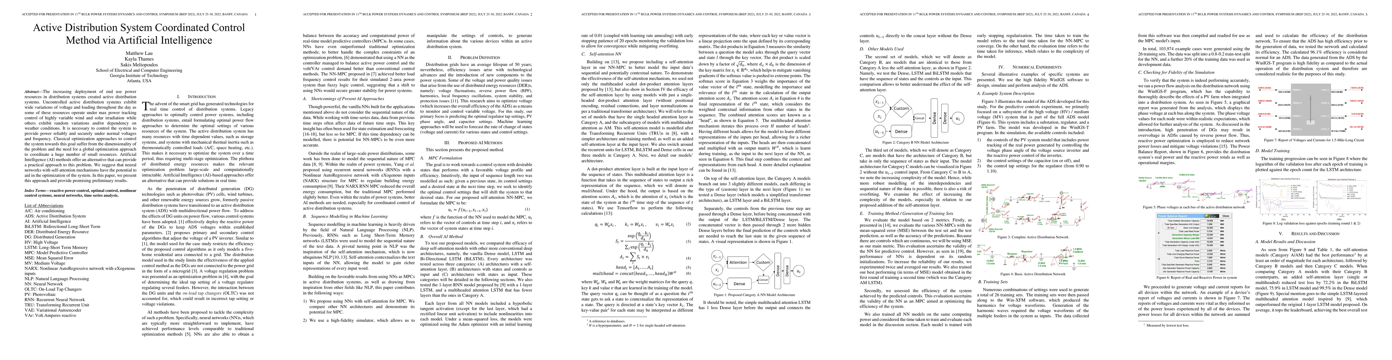 Thumbnail for Active Distribution System Coordinated Control Method via Artificial
  Intelligence