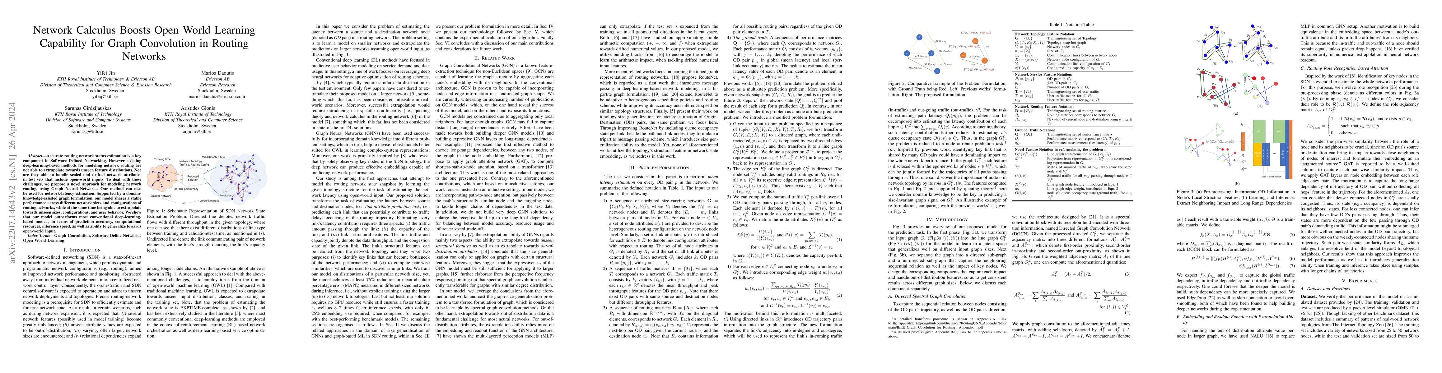 Thumbnail for Open World Learning Graph Convolution for Latency Estimation in Routing
  Networks
