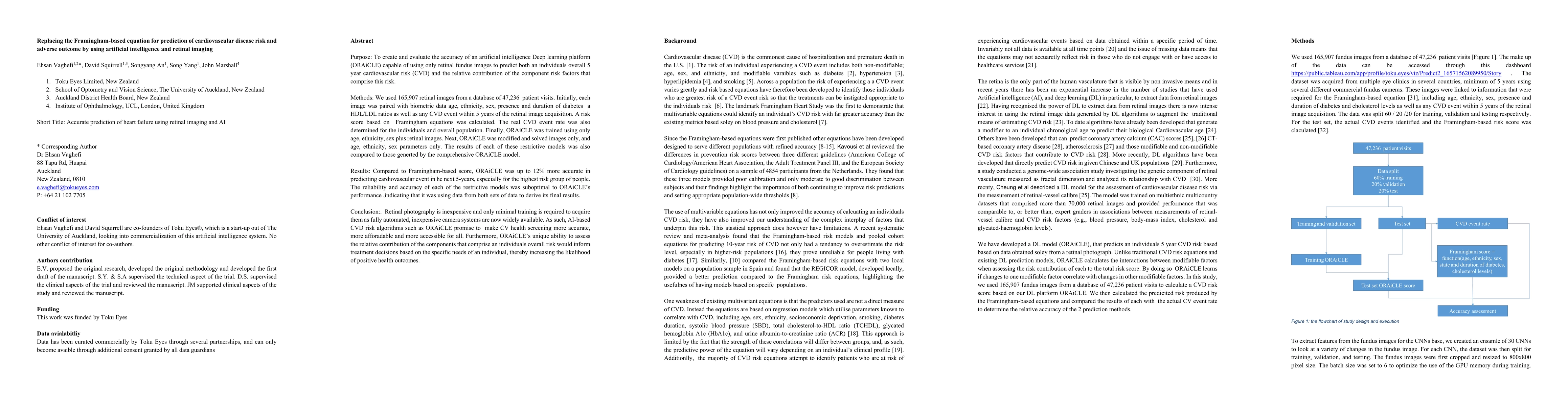 Thumbnail for Replacing the Framingham-based equation for prediction of cardiovascular
  disease risk and adverse outcome by using artificial intelligence and retinal
  imaging