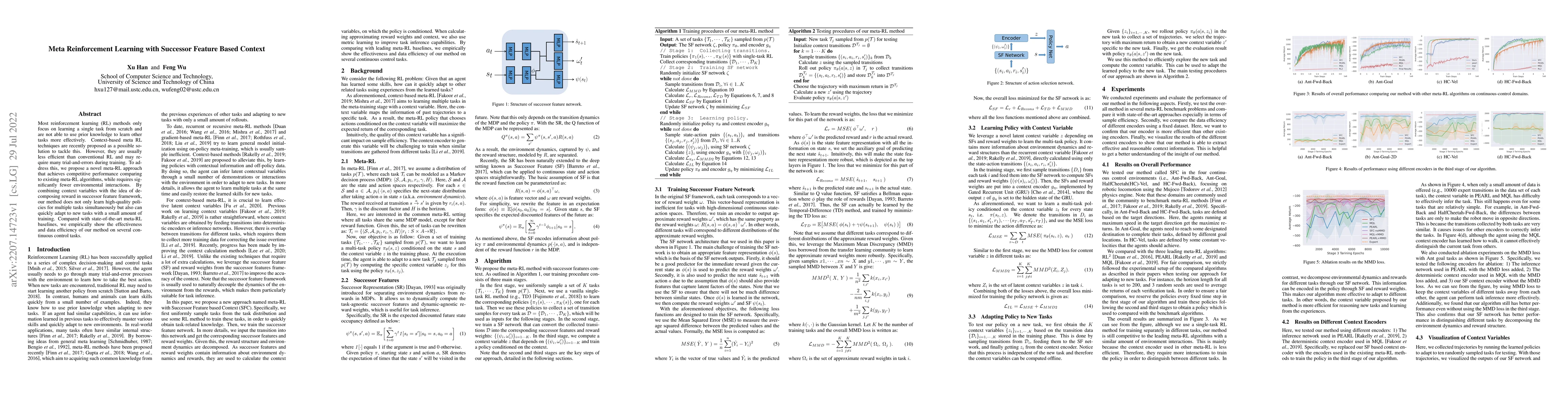 Thumbnail for Meta Reinforcement Learning with Successor Feature Based Context