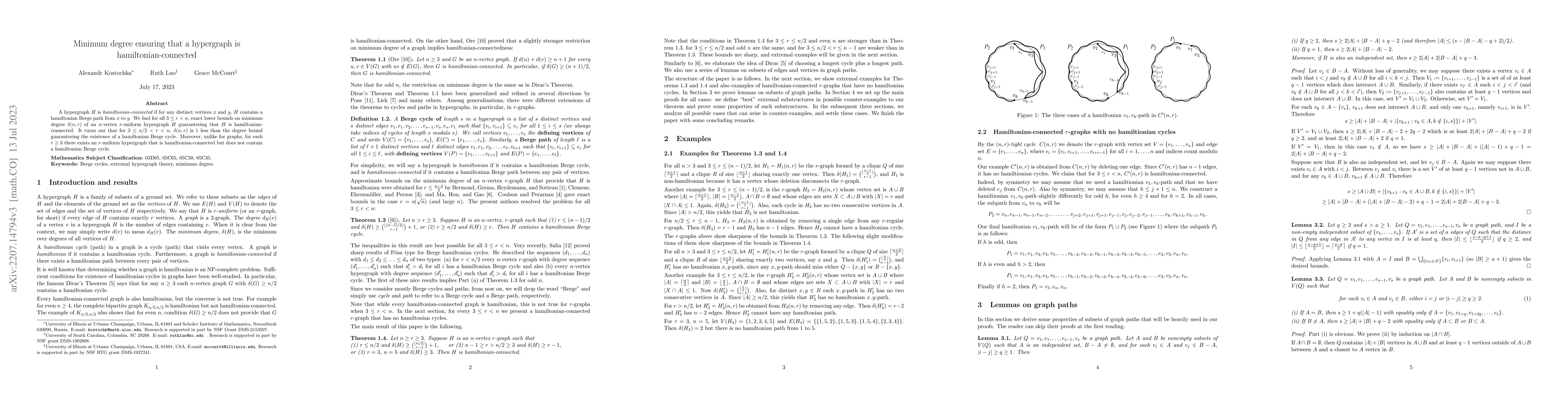 Thumbnail for Minimum degree ensuring that a hypergraph is hamiltonian-connected