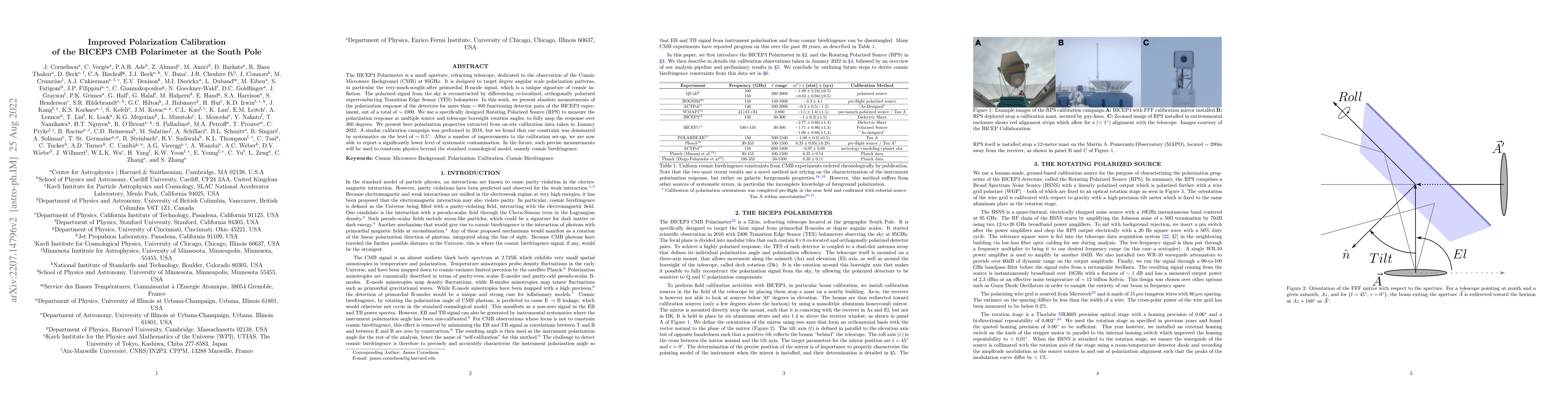 Thumbnail for Improved Polarization Calibration of the BICEP3 CMB Polarimeter at the
  South Pole