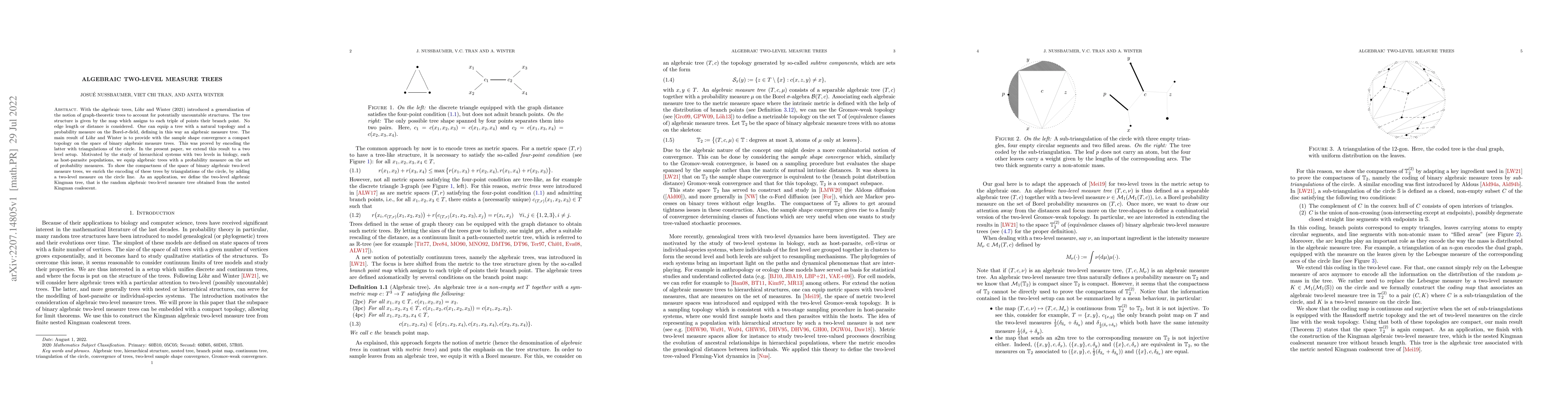 Thumbnail for Algebraic two-level measure trees