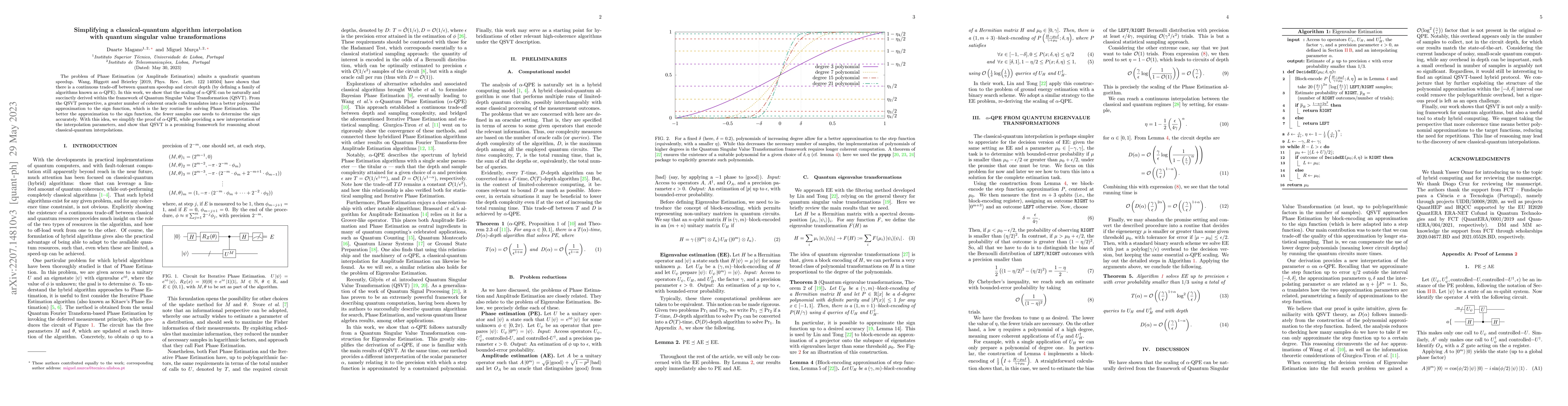 Thumbnail for Simplifying a classical-quantum algorithm interpolation with quantum
  singular value transformations