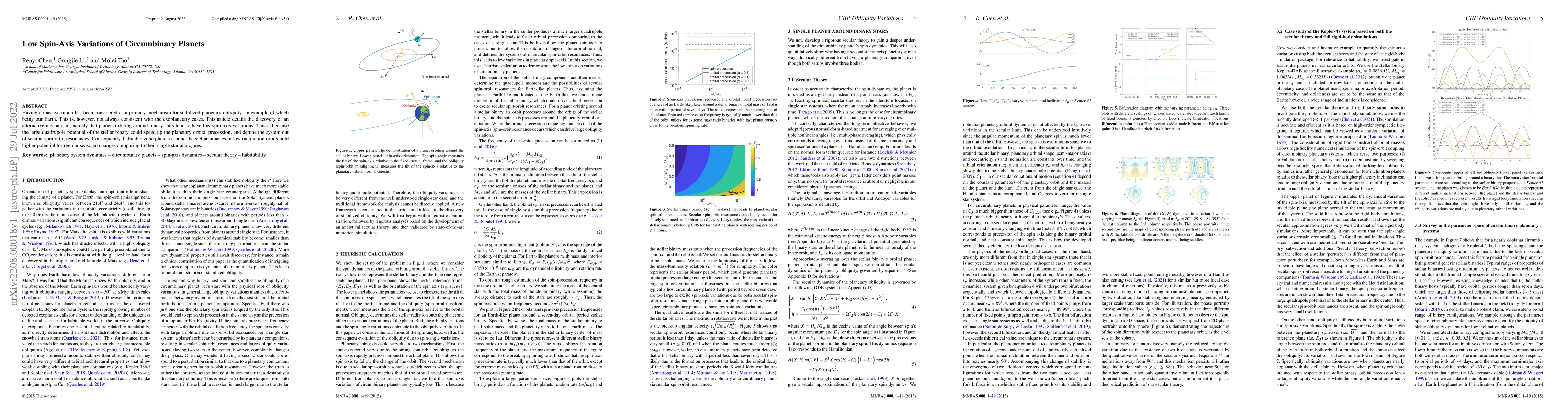Thumbnail for Low Spin-Axis Variations of Circumbinary Planets