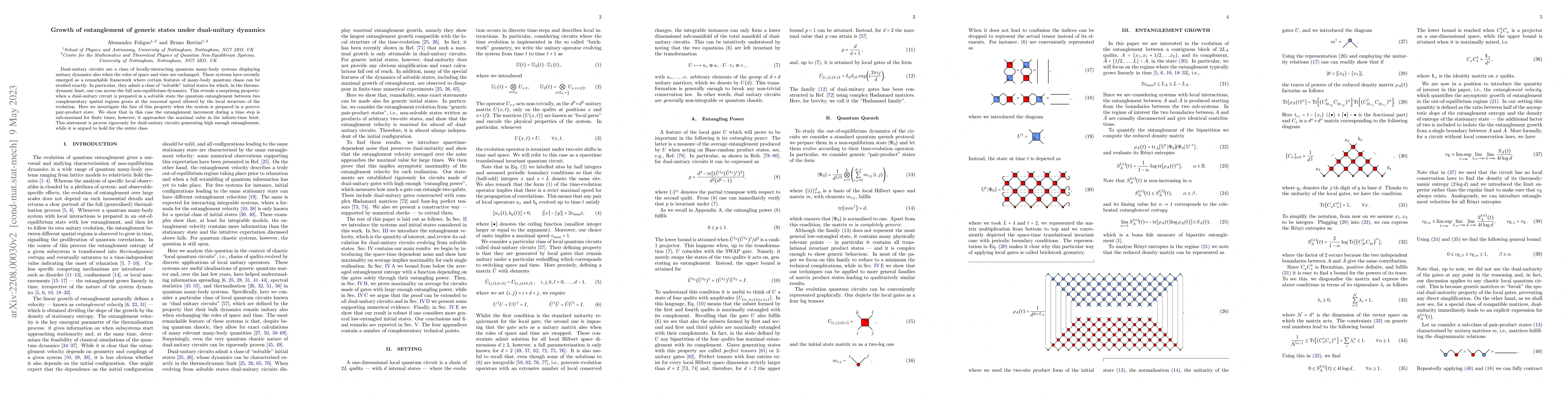 Thumbnail for Growth of entanglement of generic states under dual-unitary dynamics