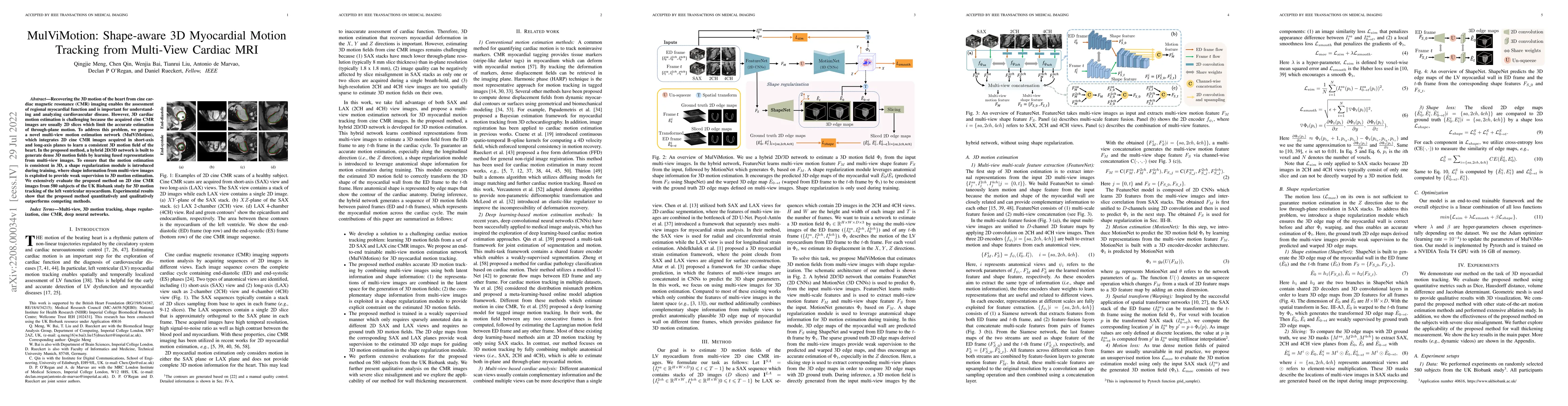 Thumbnail for MulViMotion: Shape-aware 3D Myocardial Motion Tracking from Multi-View
  Cardiac MRI