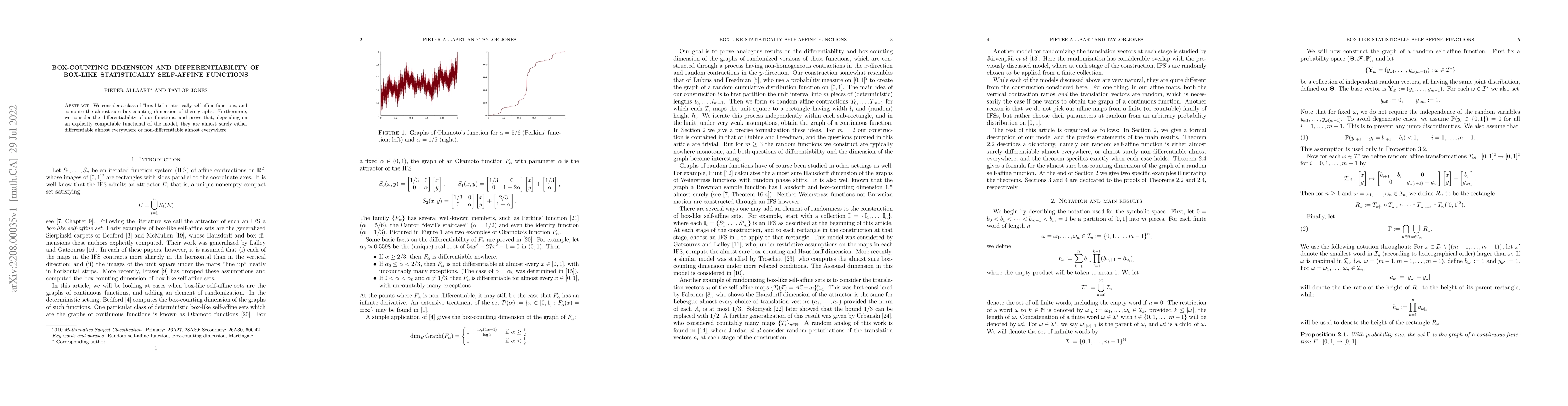Thumbnail for Box-counting dimension and differentiability of box-like statistically
  self-affine functions