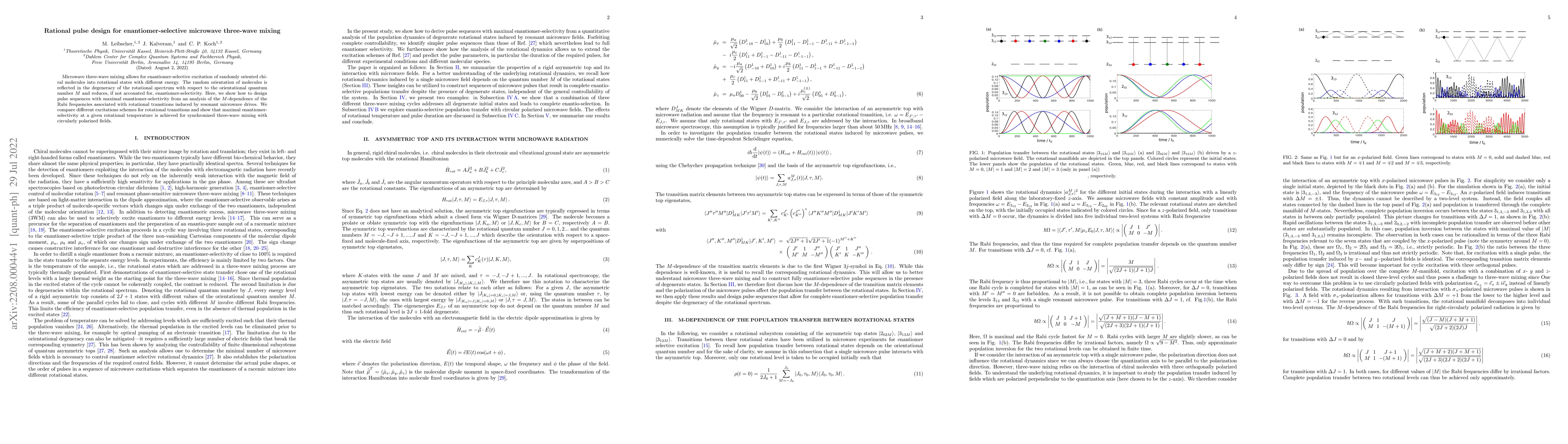 Thumbnail for Rational pulse design for enantiomer-selective microwave three-wave
  mixing