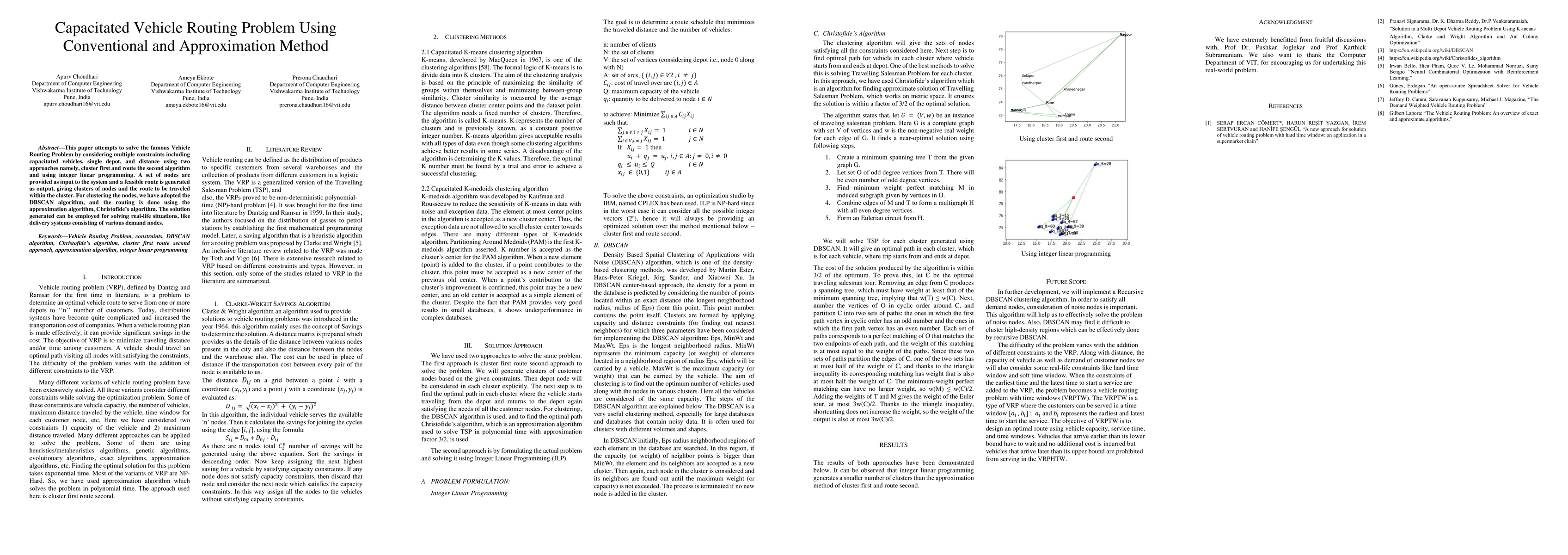 Thumbnail for Capacitated Vehicle Routing Problem Using Conventional and Approximation
  Method