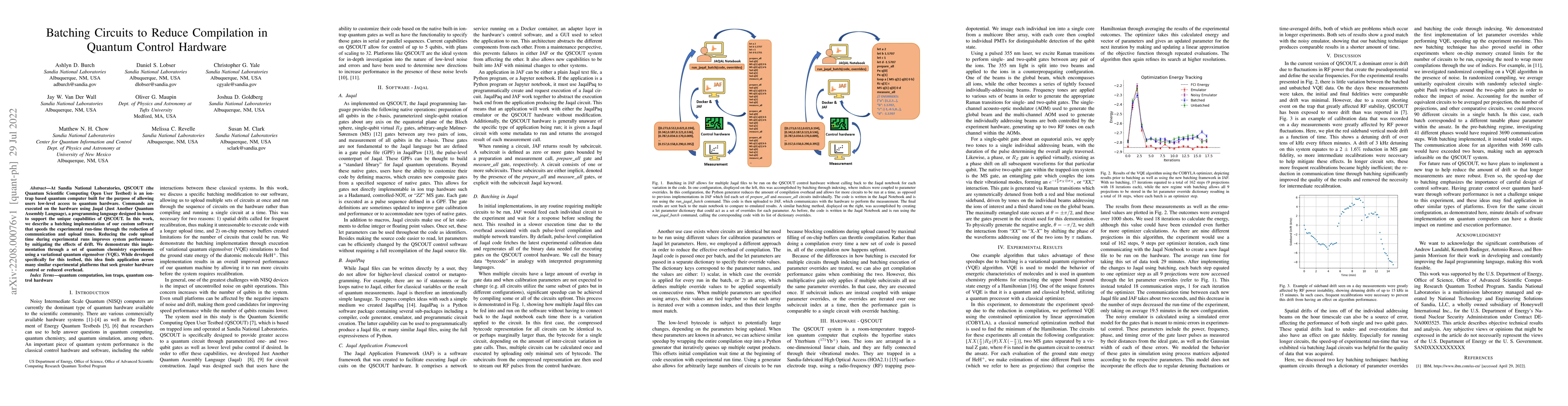 Thumbnail for Batching Circuits to Reduce Compilation in Quantum Control Hardware
