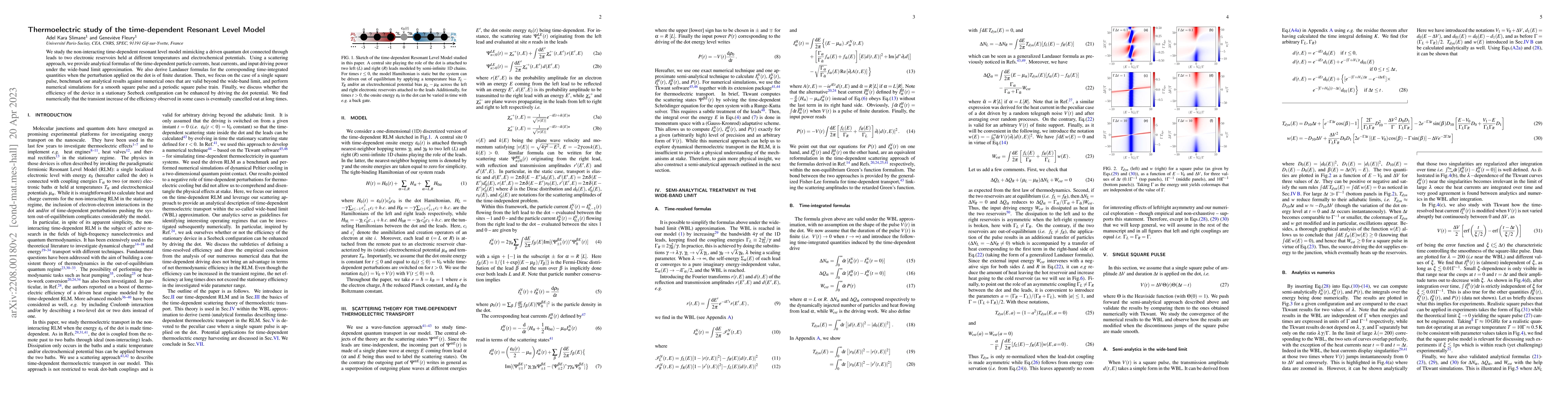 Thumbnail for Thermoelectric study of the time-dependent Resonant Level Model