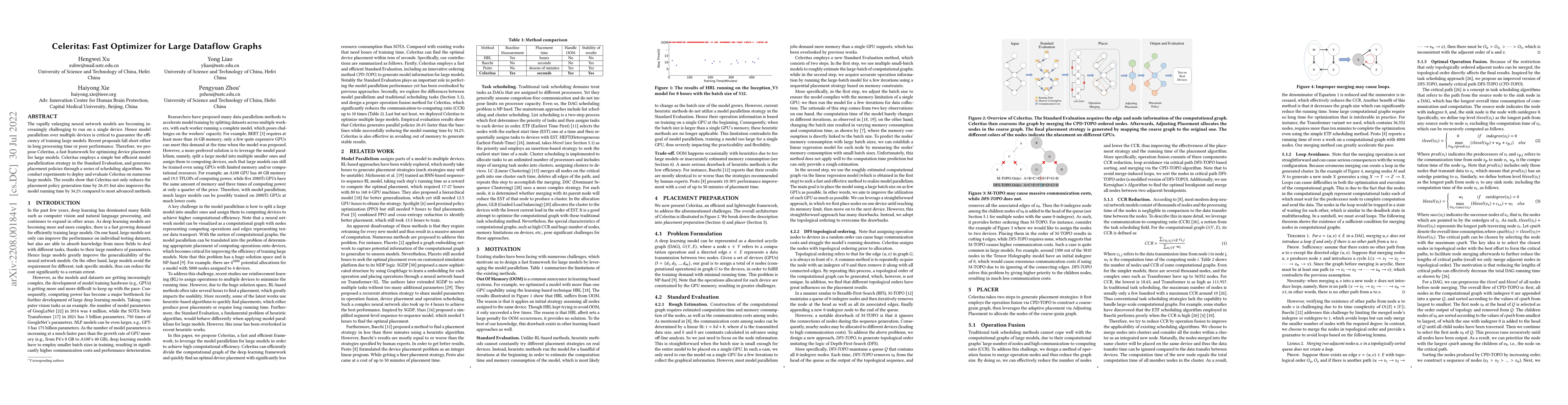 Thumbnail for Celeritas: Fast Optimizer for Large Dataflow Graphs