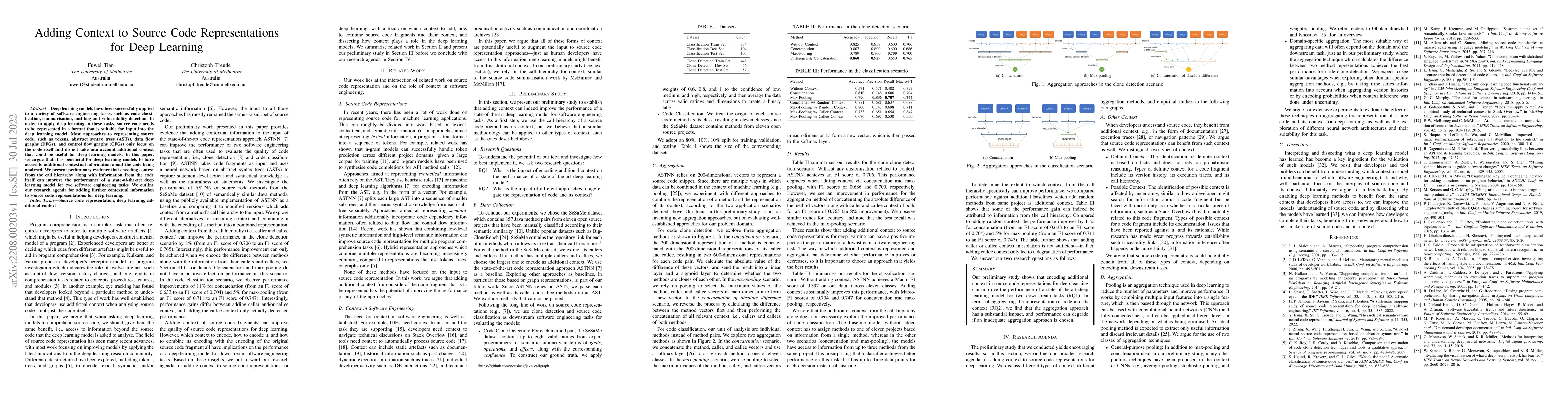 Thumbnail for Adding Context to Source Code Representations for Deep Learning