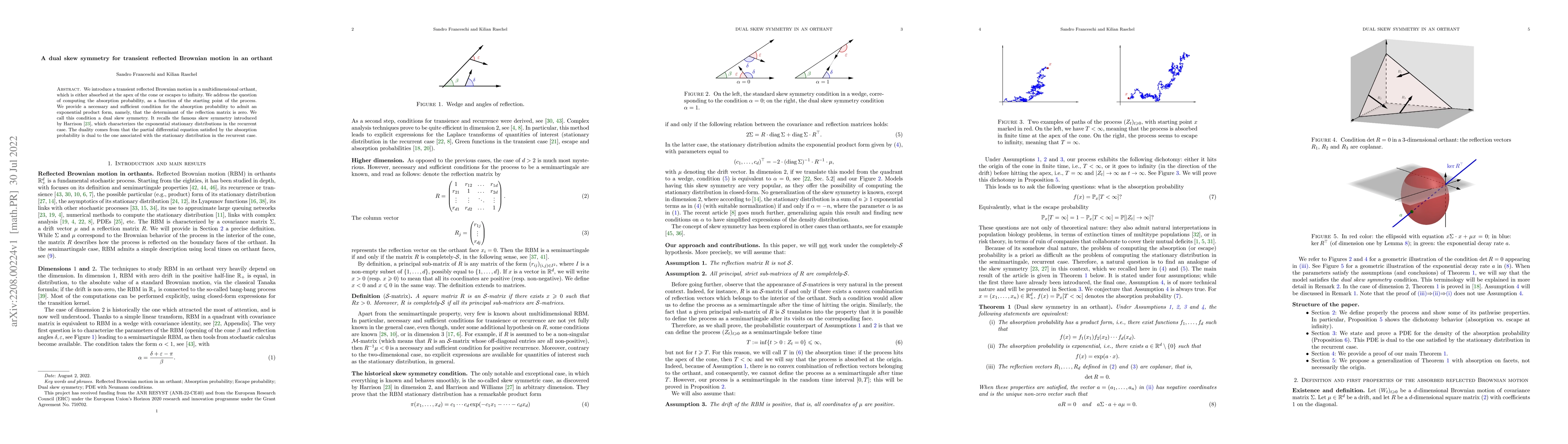 Thumbnail for A dual skew symmetry for transient reflected Brownian motion in an
  orthant