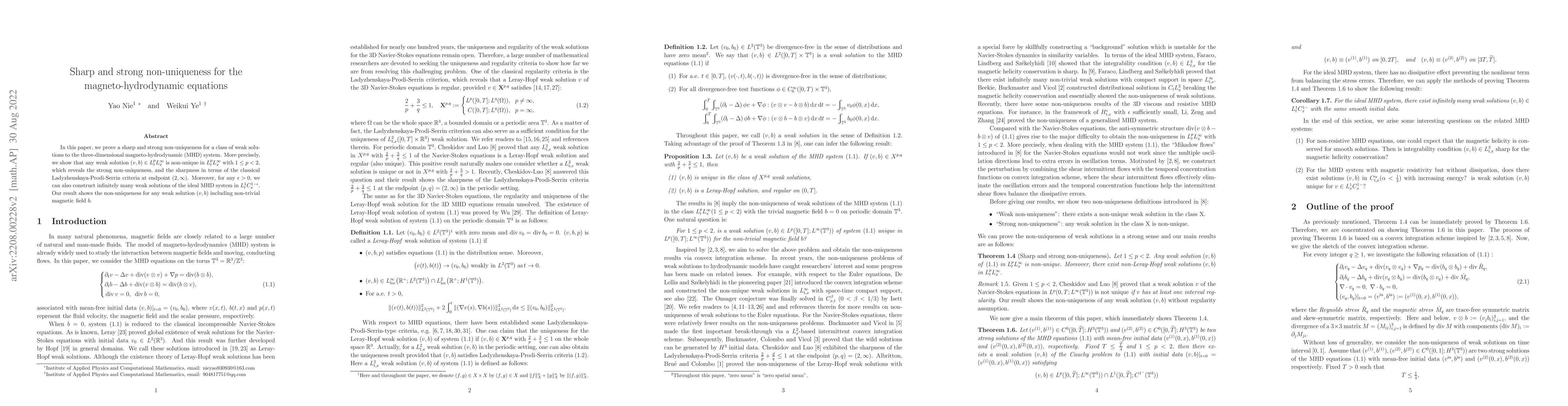 Thumbnail for Sharp and strong non-uniqueness for the magneto-hydrodynamic equations