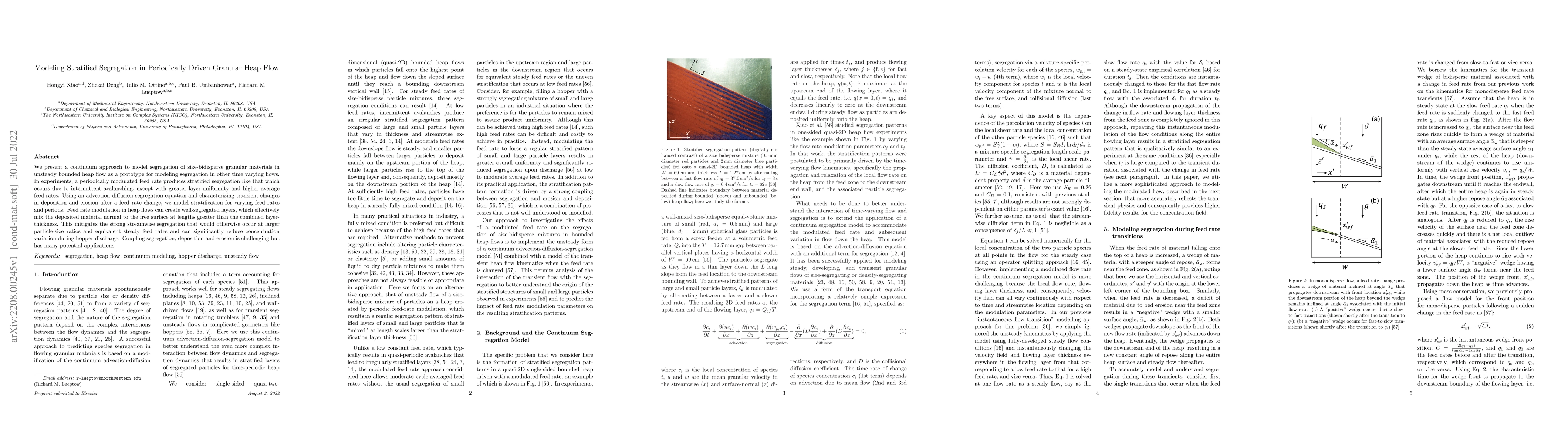 Thumbnail for Modeling Stratified Segregation in Periodically Driven Granular Heap
  Flow
