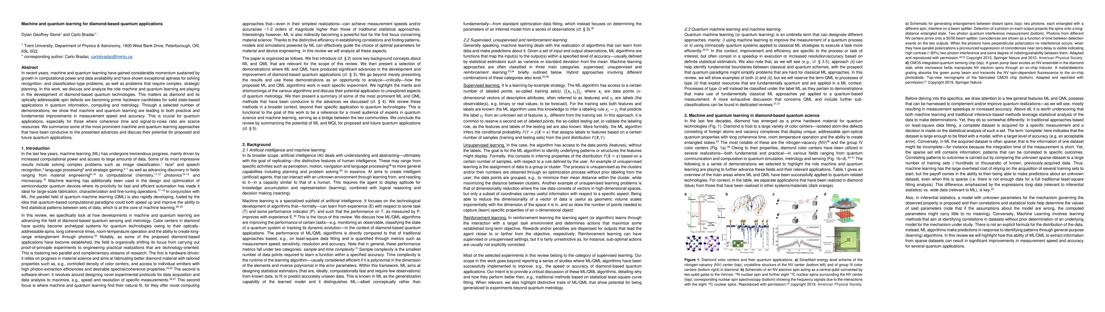 Thumbnail for Machine and quantum learning for diamond-based quantum applications