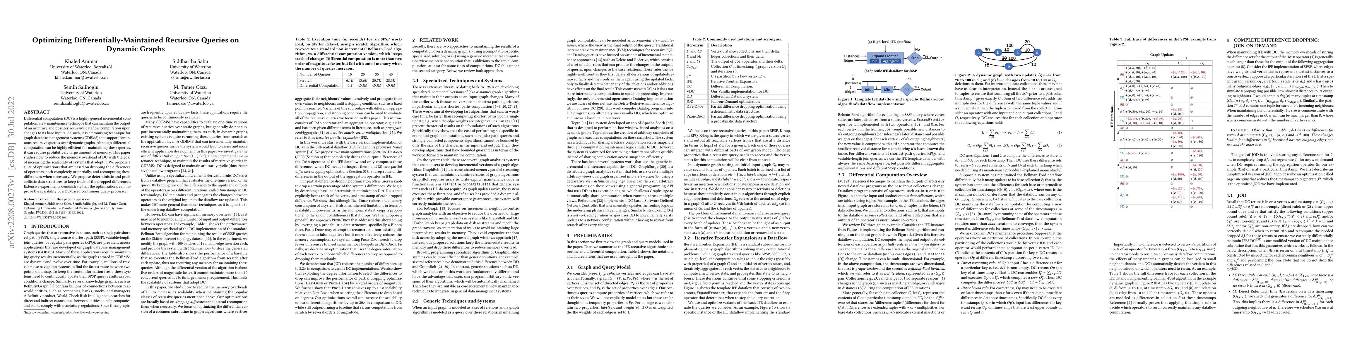 Thumbnail for Optimizing Differentially-Maintained Recursive Queries on Dynamic Graphs