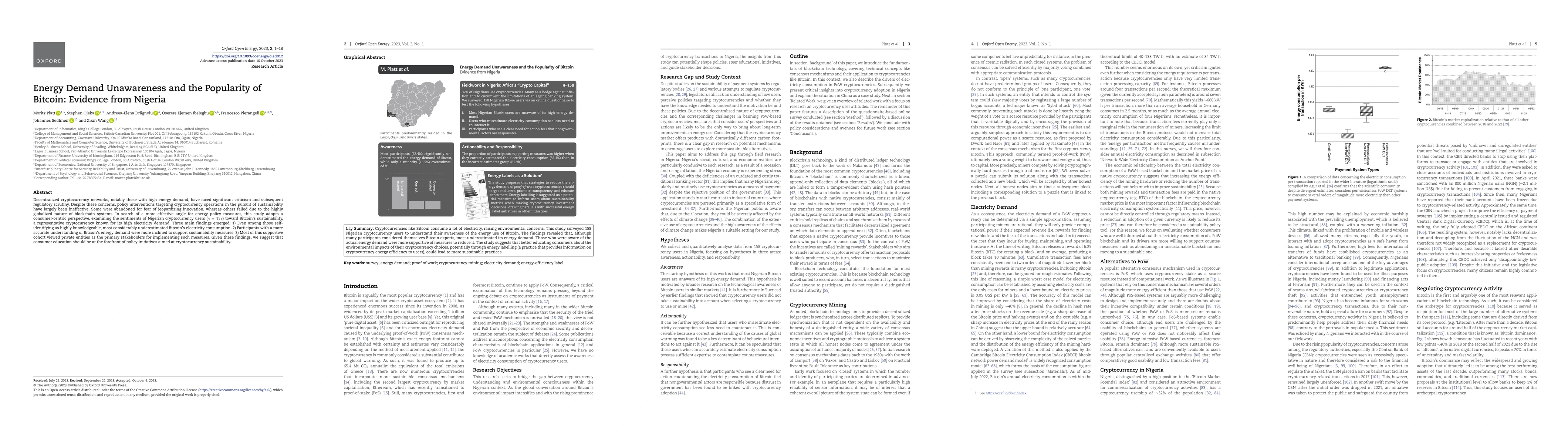 Thumbnail for Energy Demand Unawareness and the Popularity of Bitcoin: Evidence from
  Nigeria