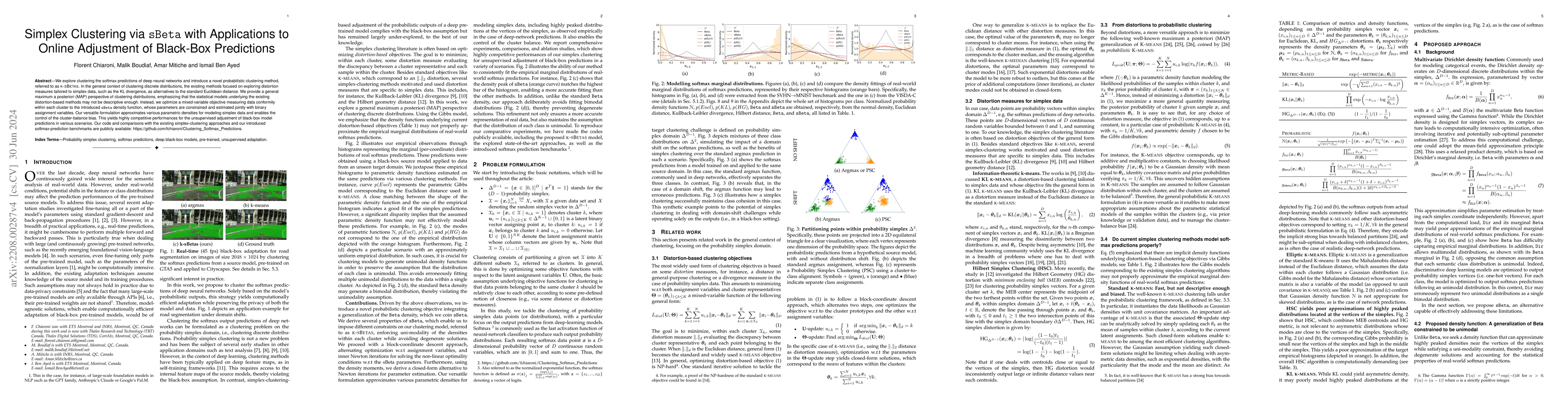 Thumbnail for Simplex Clustering via sBeta with Applications to Online Adjustment of
  Black-Box Predictions