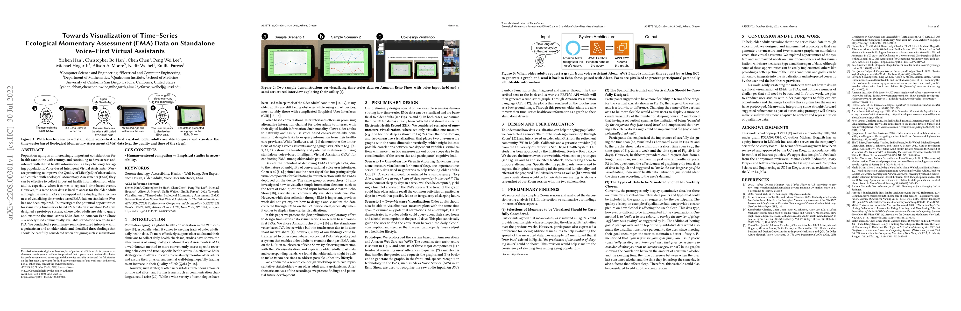 Thumbnail for Towards Visualization of Time-Series Ecological Momentary Assessment
  (EMA) Data on Standalone Voice-First Virtual Assistants