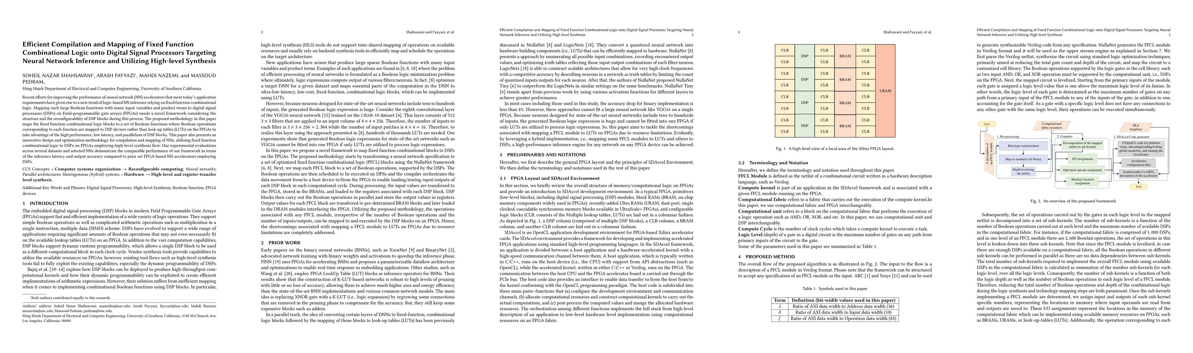 Thumbnail for Efficient Compilation and Mapping of Fixed Function Combinational Logic
  onto Digital Signal Processors Targeting Neural Network Inference and
  Utilizing High-level Synthesis