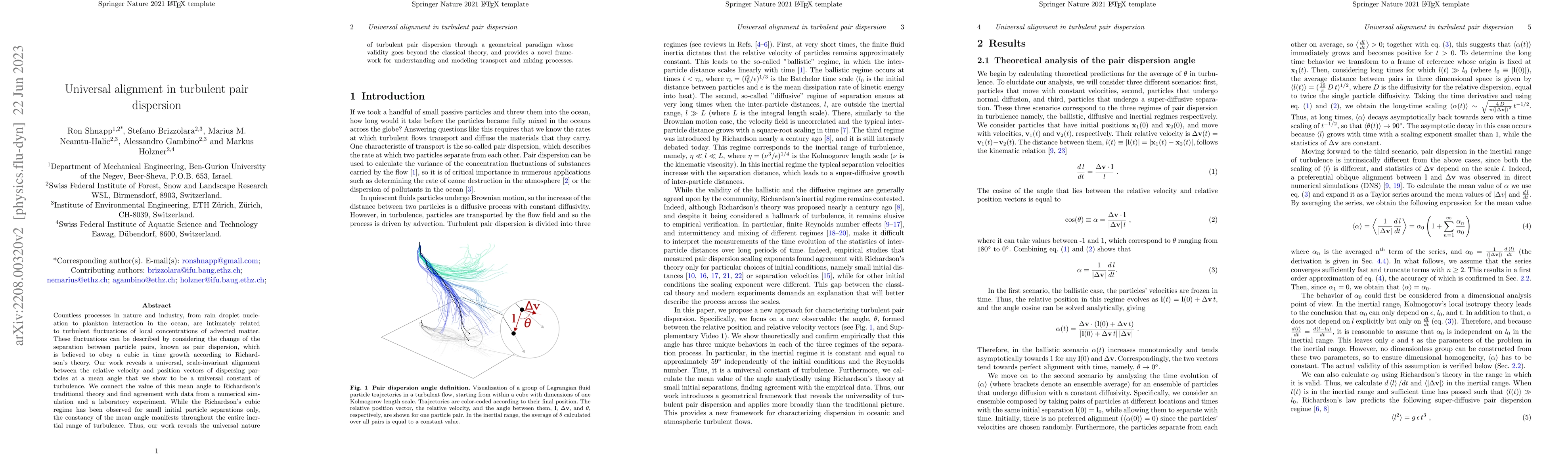 Thumbnail for Universal alignment in turbulent pair dispersion