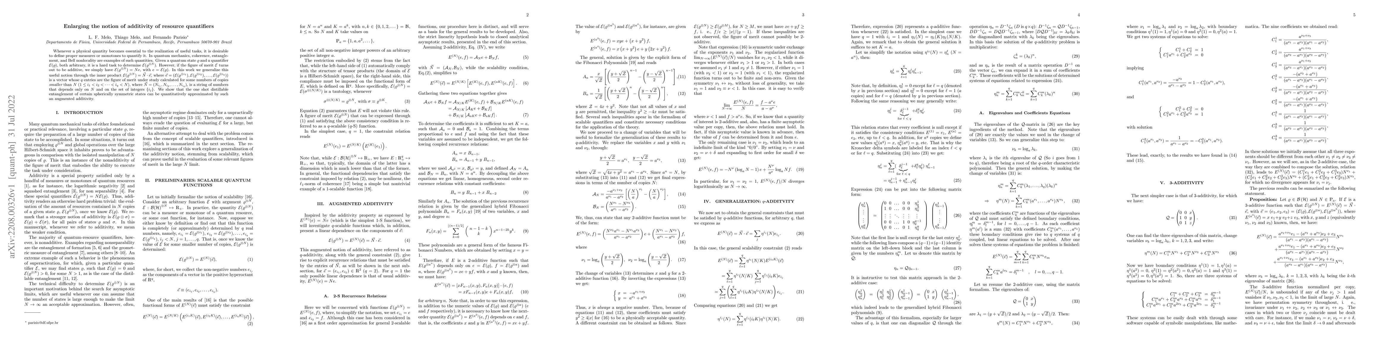 Thumbnail for Enlarging the notion of additivity of resource quantifiers