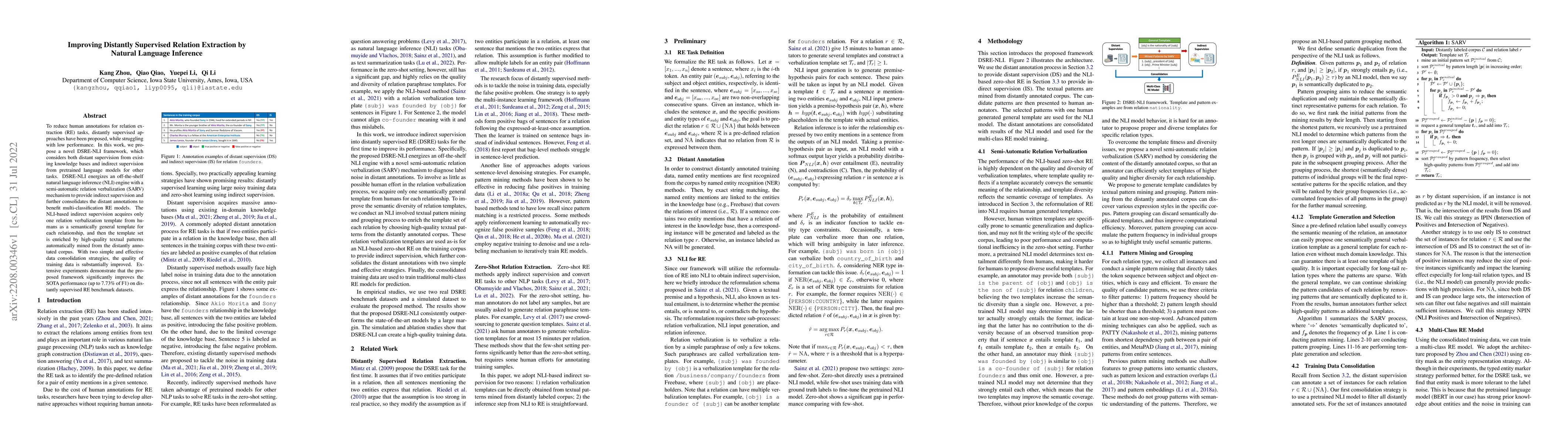 Thumbnail for Improving Distantly Supervised Relation Extraction by Natural Language
  Inference