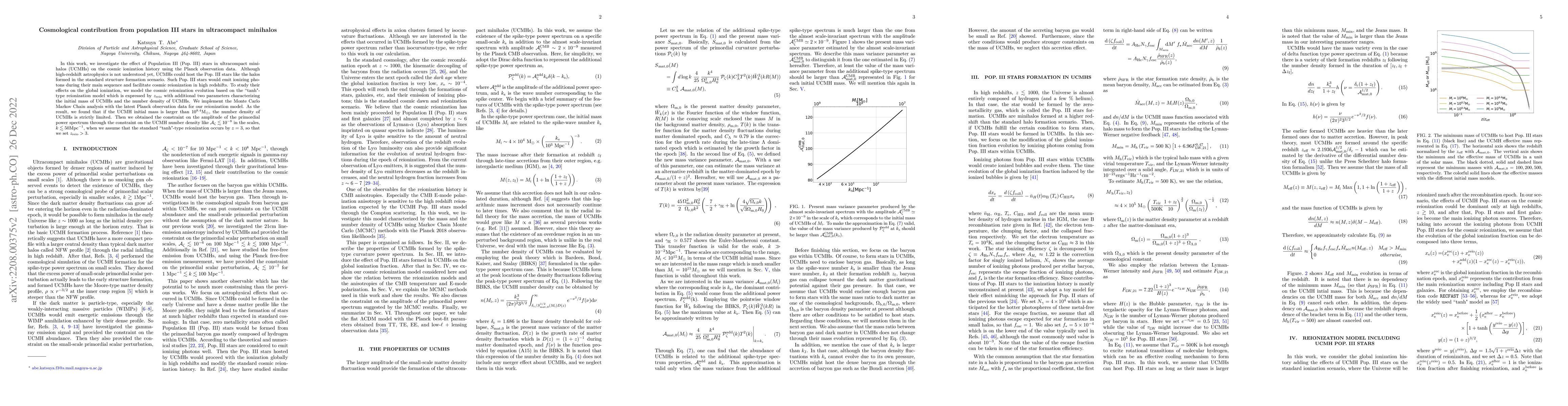 Thumbnail for Cosmological contribution from population III stars in ultracompact
  minihalos