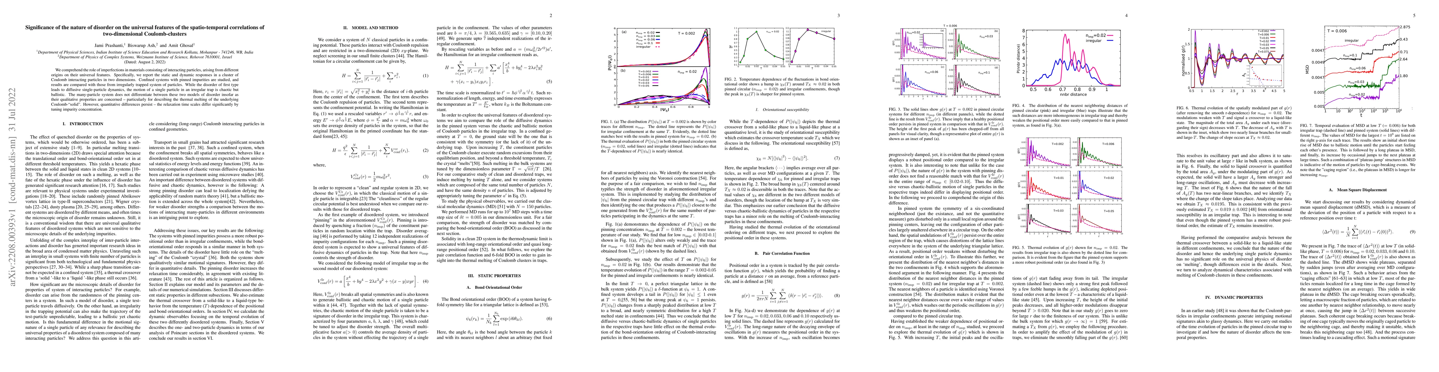 Thumbnail for Significance of the nature of disorder on the universal features of the
  spatio-temporal correlations of two-dimensional Coulomb-clusters