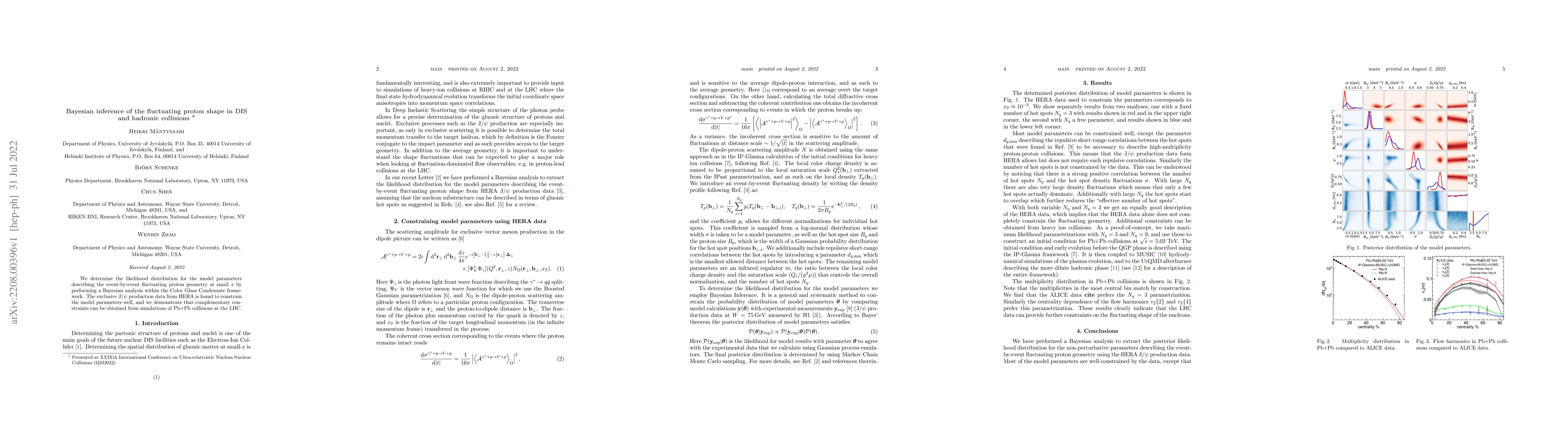 Thumbnail for Bayesian inference of the fluctuating proton shape in DIS and hadronic
  collisions