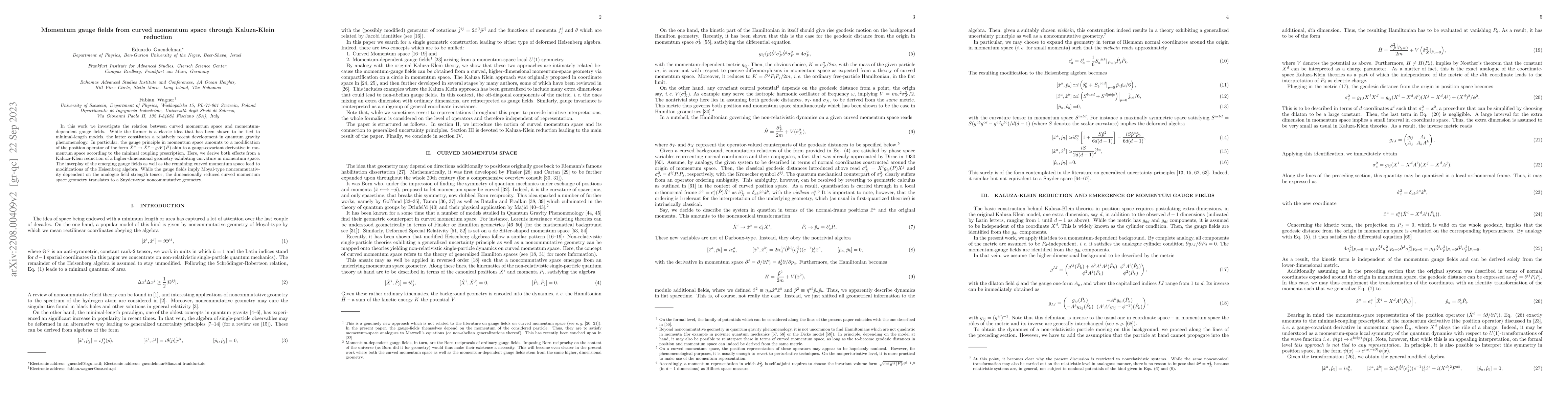 Thumbnail for Momentum gauge fields from curved momentum space through Kaluza-Klein
  reduction