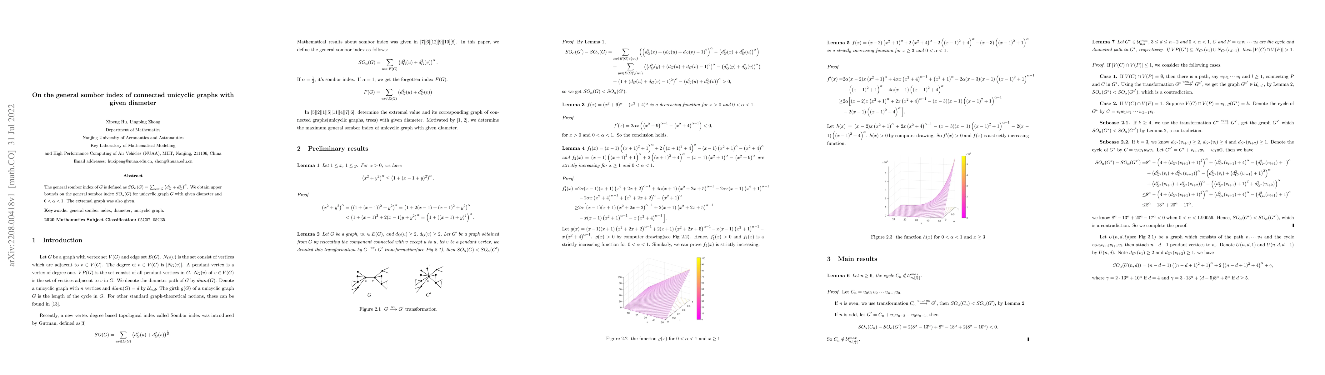 Thumbnail for On the general Sombor index of unicyclic graphs with a given diameter