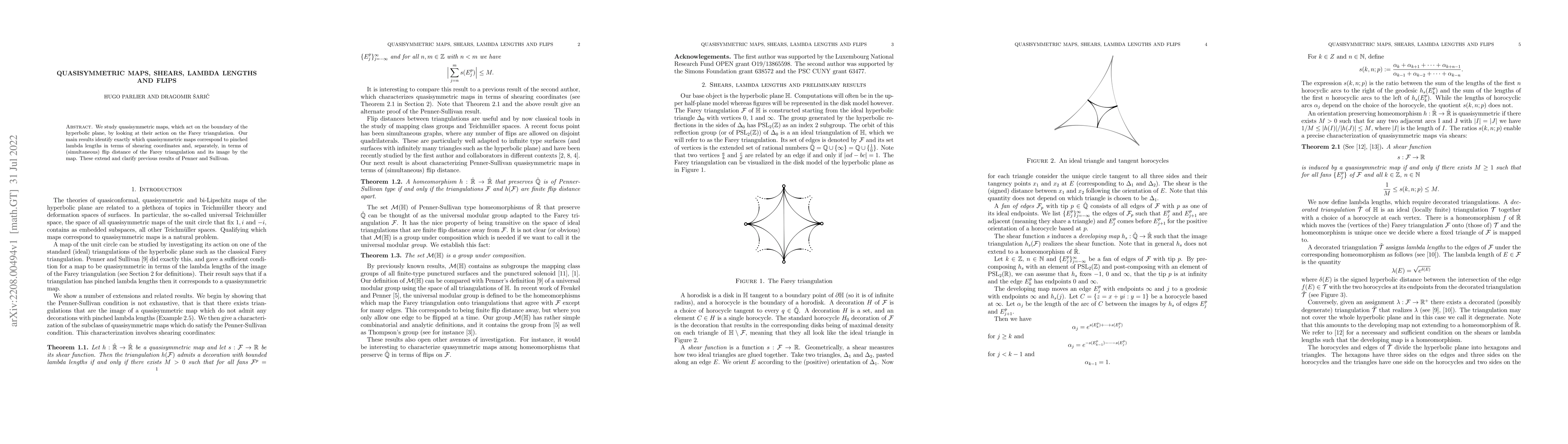 Thumbnail for Quasisymmetric maps, shears, lambda lengths and flips