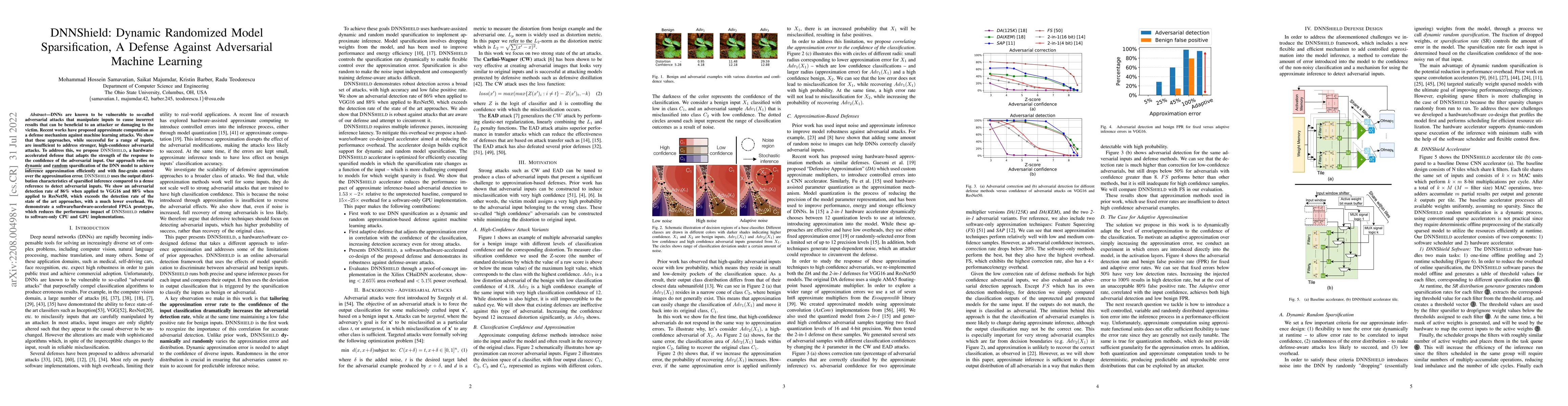 Thumbnail for DNNShield: Dynamic Randomized Model Sparsification, A Defense Against
  Adversarial Machine Learning