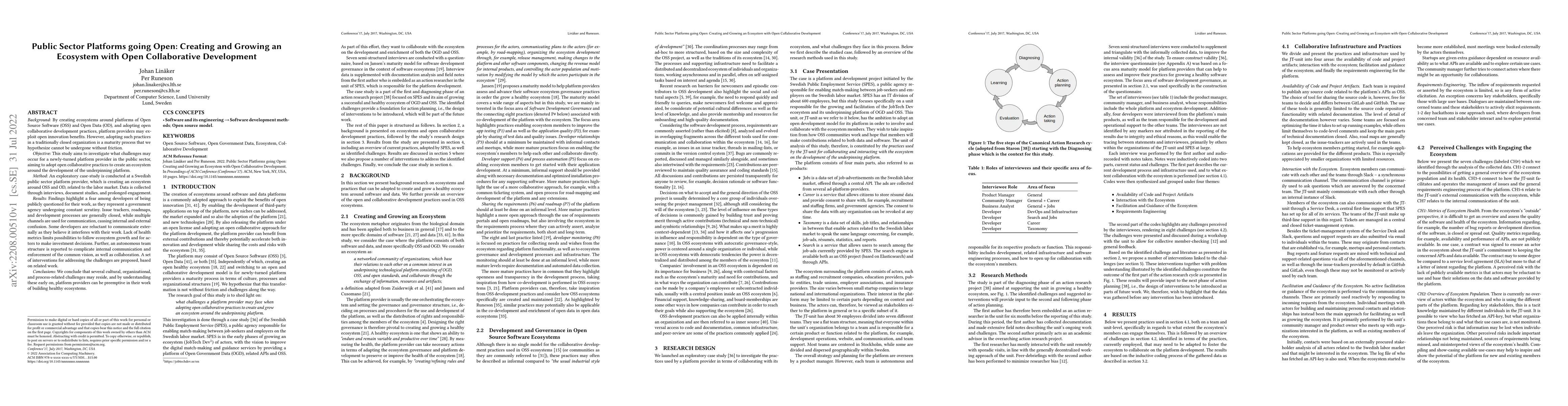 Thumbnail for Public Sector Platforms going Open: Creating and Growing an Ecosystem
  with Open Collaborative Development