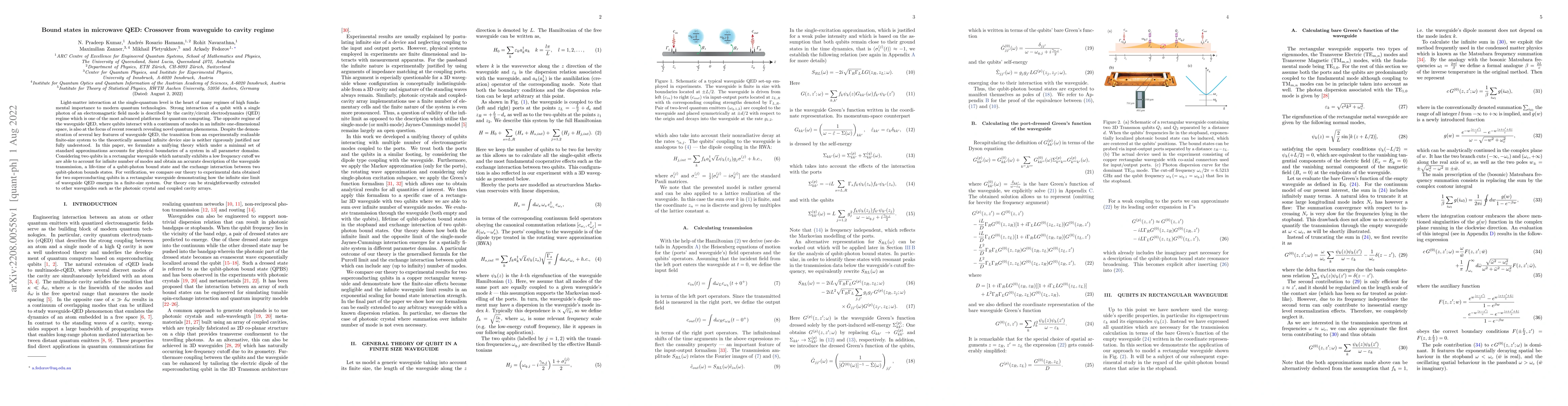 Thumbnail for Bound states in microwave QED: Crossover from waveguide to cavity regime