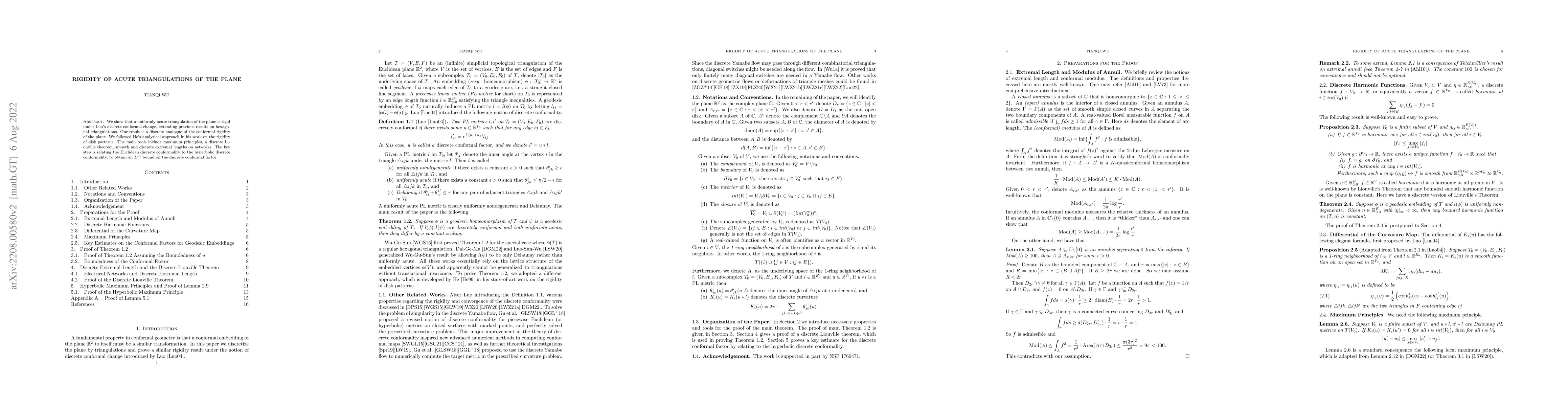 Thumbnail for Rigidity of Acute Triangulations of the Plane