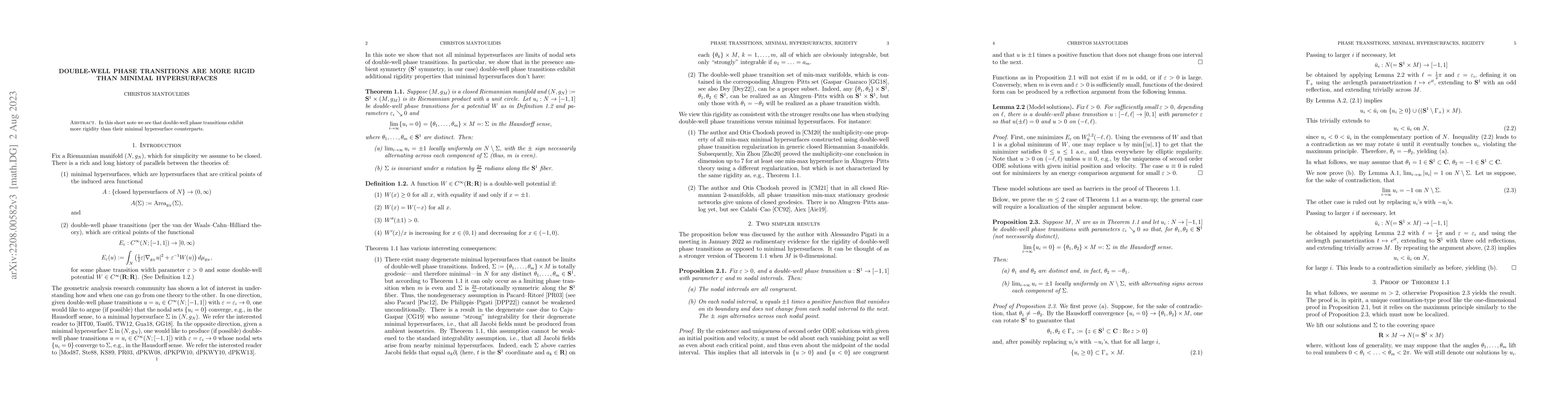 Thumbnail for Double-well phase transitions are more rigid than minimal hypersurfaces