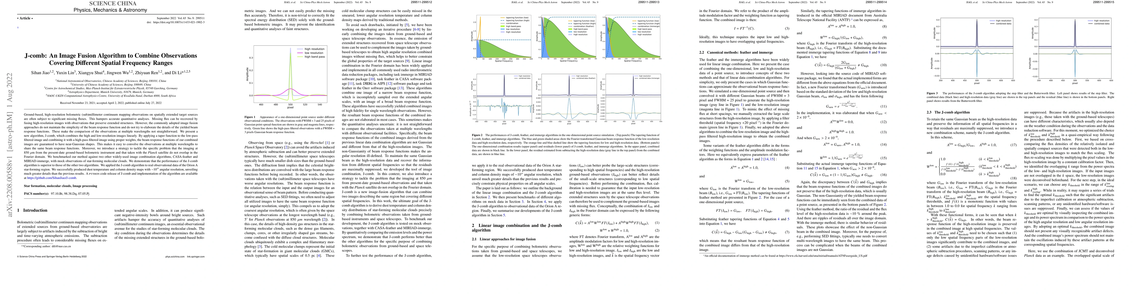 Thumbnail for J-comb: An image fusion algorithm to combine observations covering
  different spatial frequency ranges