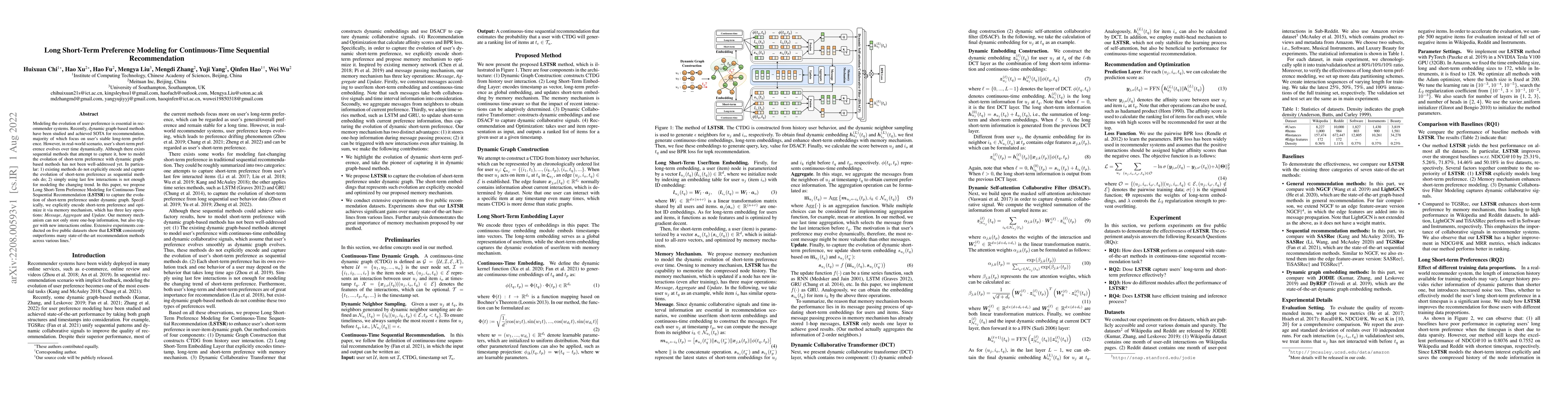 Thumbnail for Long Short-Term Preference Modeling for Continuous-Time Sequential
  Recommendation