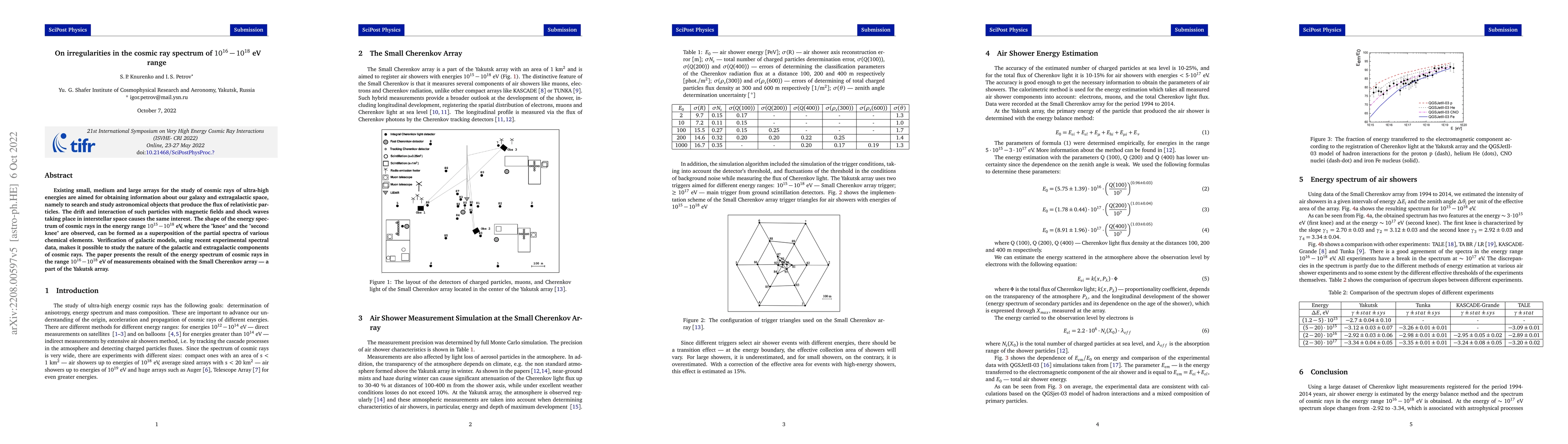 Thumbnail for On irregularities in the cosmic ray spectrum of $10^{16}-10^{18}$ eV
  range