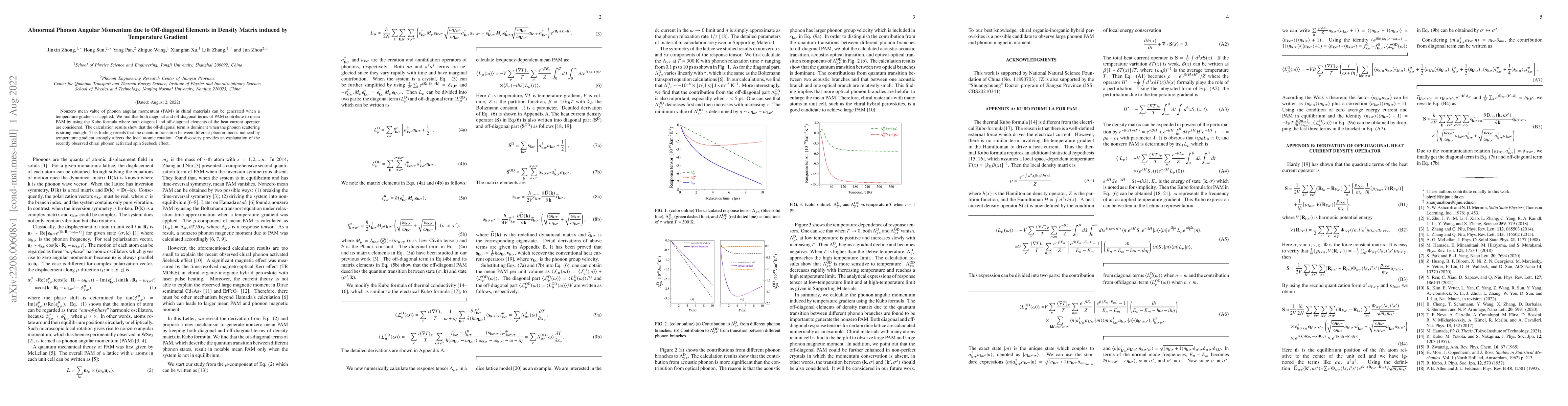 Thumbnail for Abnormal Phonon Angular Momentum due to Off-diagonal Elements in Density
  Matrix induced by Temperature Gradient